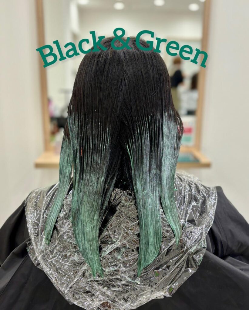 【十日市・美容室】＊ヘアスナップVol.16＊ ブラック＆グリーン