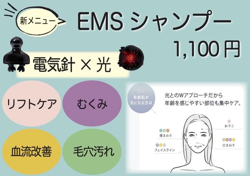 【十日市・美容室】新メニューのご紹介 ☆ EMSマッサージシャンプー